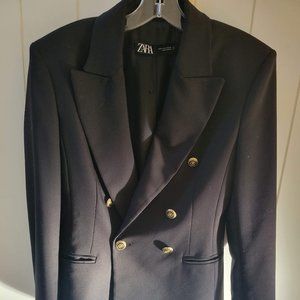 black Zara captain's blazer